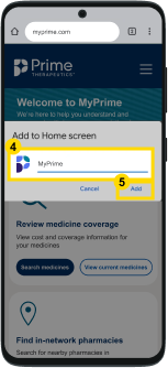 MyPrime on Mobile - Android: step three